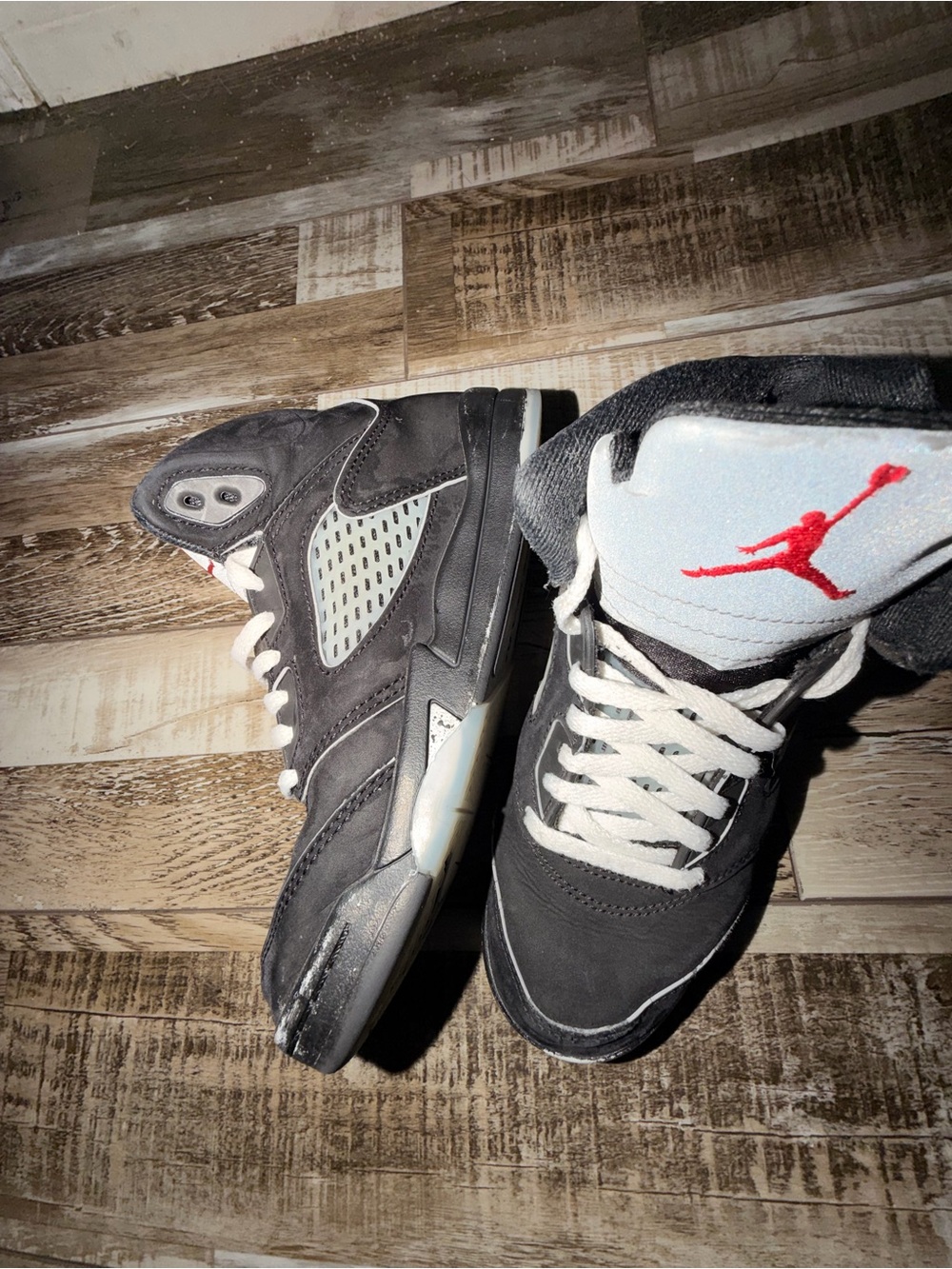 Jordan Kids Black, White, and Red Jumpman High-Top Sneakers - Picture 2 of 9